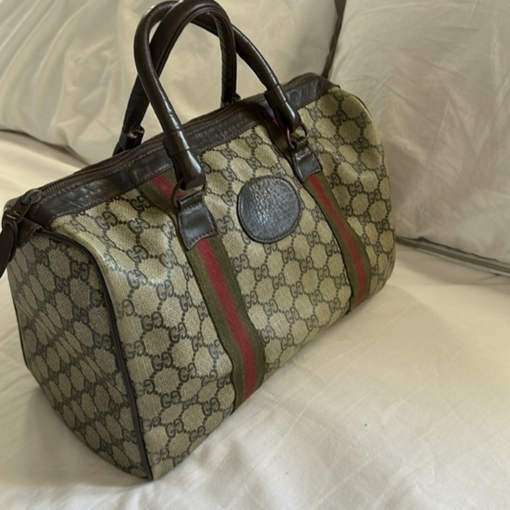 Vintage 80’s GUCCI GG Supreme Boston Bag Vintage - Picture 7 of 16